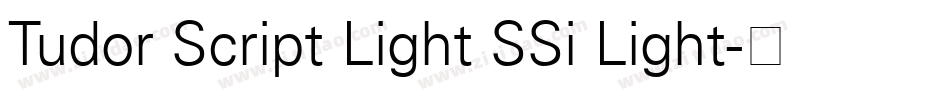 Tudor Script Light SSi Light字体转换